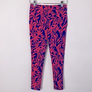 Lilly Pulitzer Kids Leggings - Pink and Blue Floral